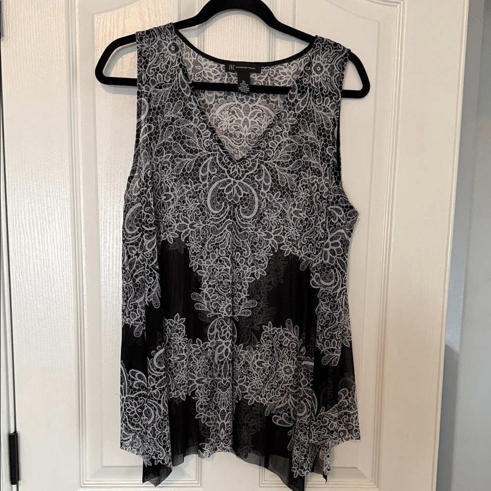 INC International Concepts Monochrome Lace Camisole